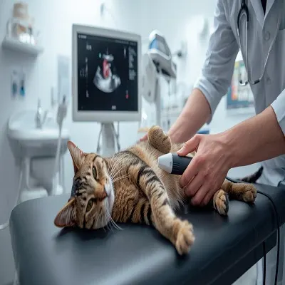 تصویر_ گربه تحت اکوکاردیوگرافی برای تشخیص HCM