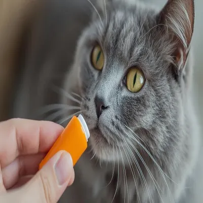 دادن قرص به گربه