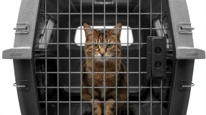 گربه در باکس حمل و نقل همراه پت 1404